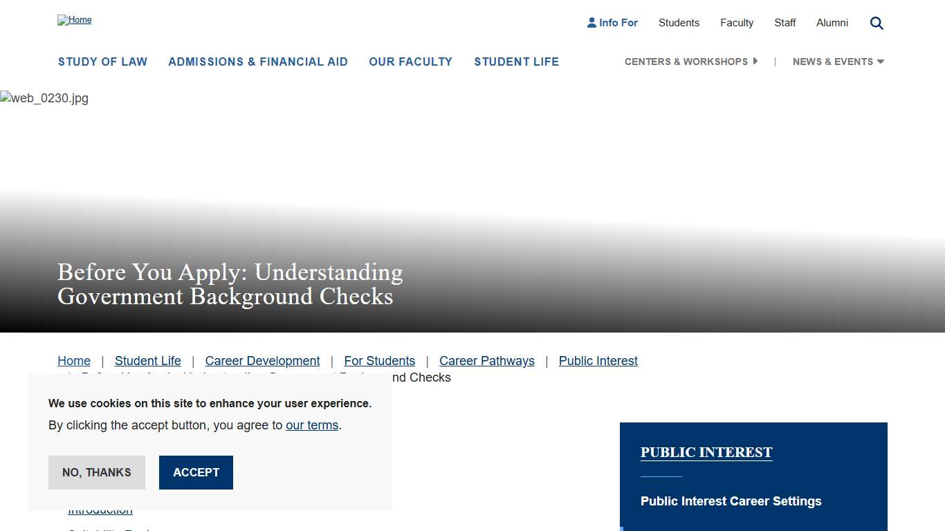 Before You Apply: Understanding Government Background Checks | Yale Law School